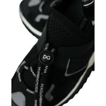 Dolce & Gabbana Black Mesh Sorrento Trekking Sneakers Shoes LA10687-37