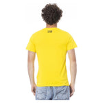Cavalli Class Yellow Cotton Men T-Shirt CA-24339-S