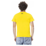 Cavalli Class Yellow Cotton Men T-Shirt CA-24329-M