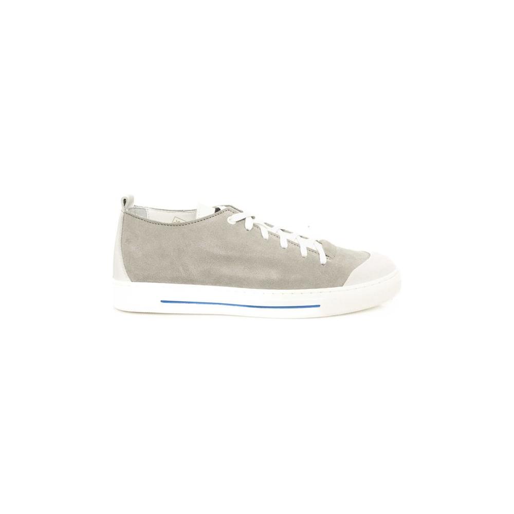 Cerruti 1881 Gray Cowhide Men Sneaker CE-24466-EU42/US9