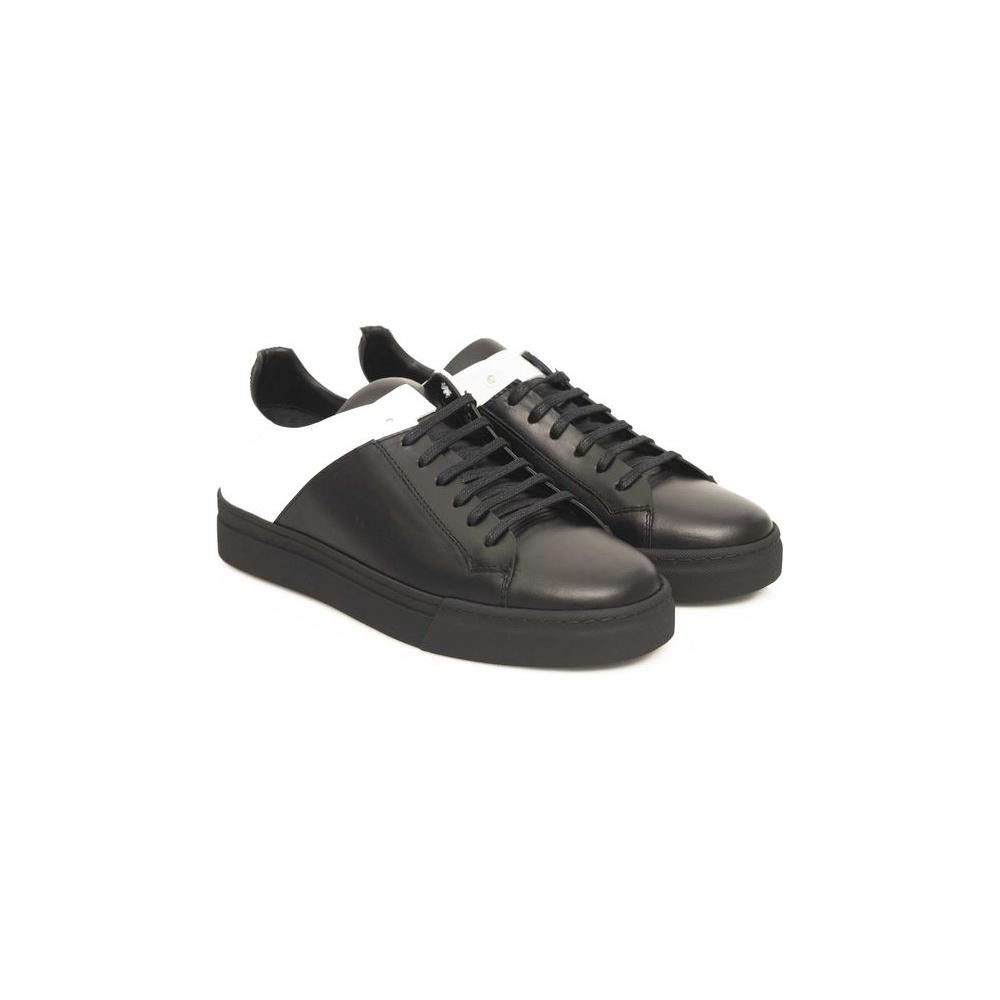 Cerruti 1881 Black Cowhide Men Sneaker CE-24449-EU42/US9