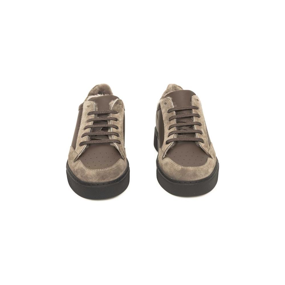 Cerruti 1881 Beige Cowhide Men Sneaker CE-24447-EU39/US6