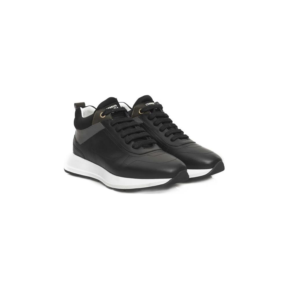 Cerruti 1881 Black Cowhide Women Sneaker CE-24519-EU36/US6