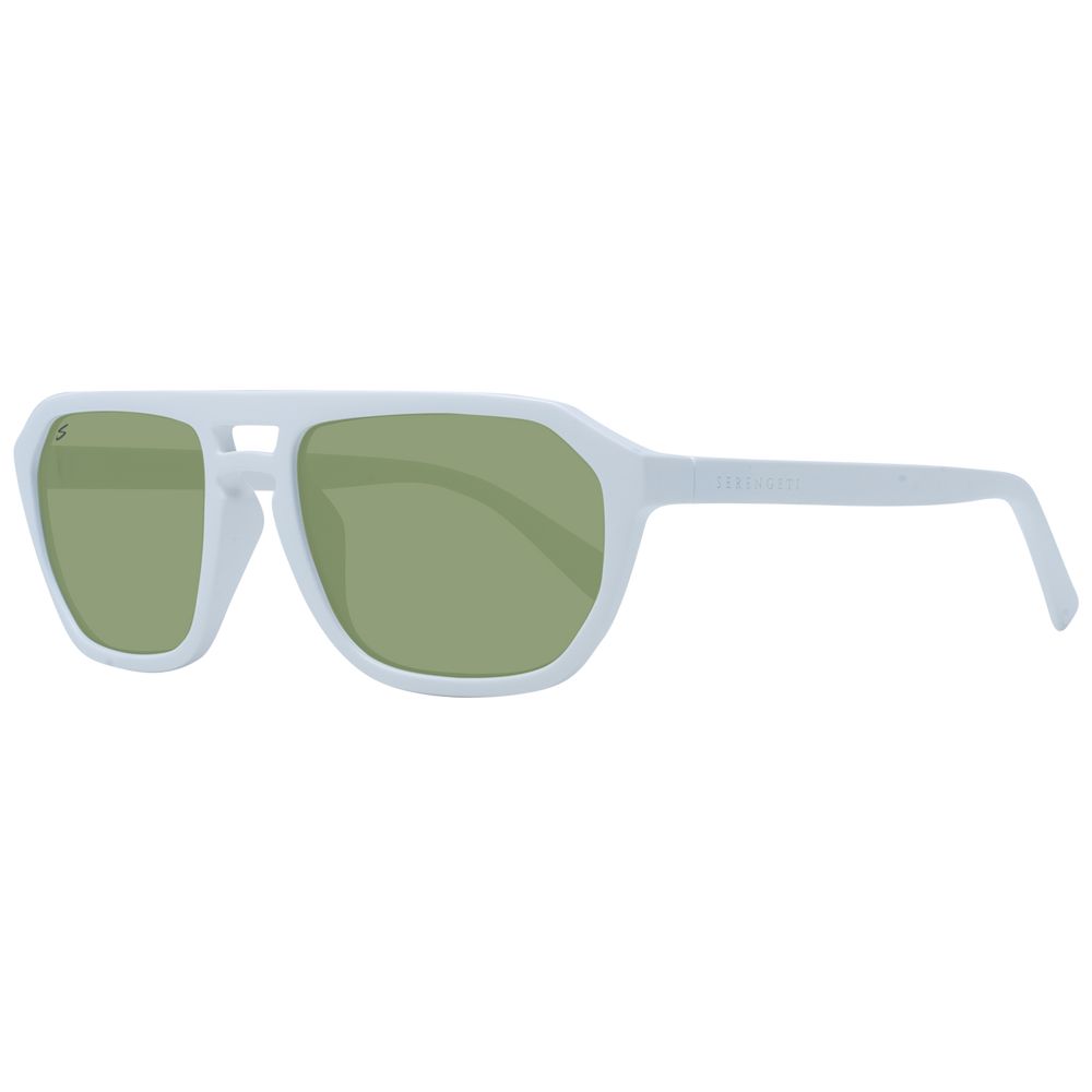 Serengeti White Men Sunglasses Serengeti Dark Sea Green