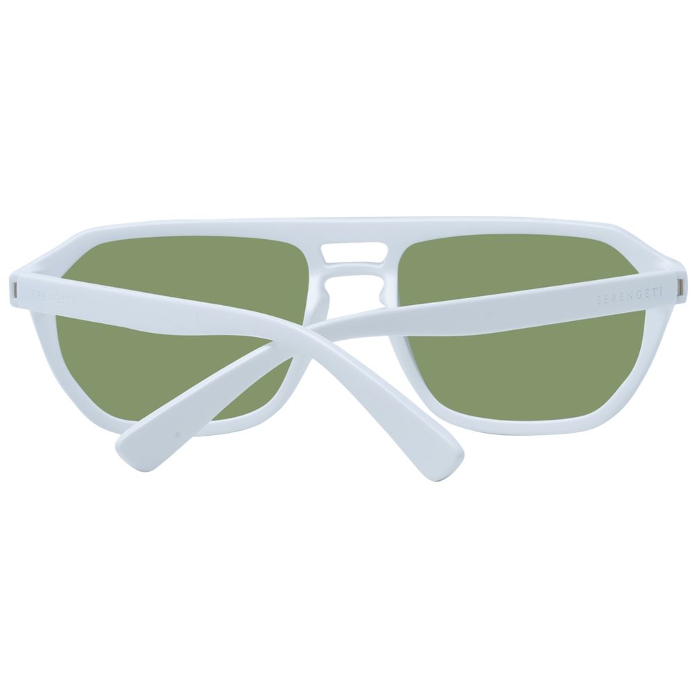 Serengeti White Men Sunglasses Serengeti Slate Gray