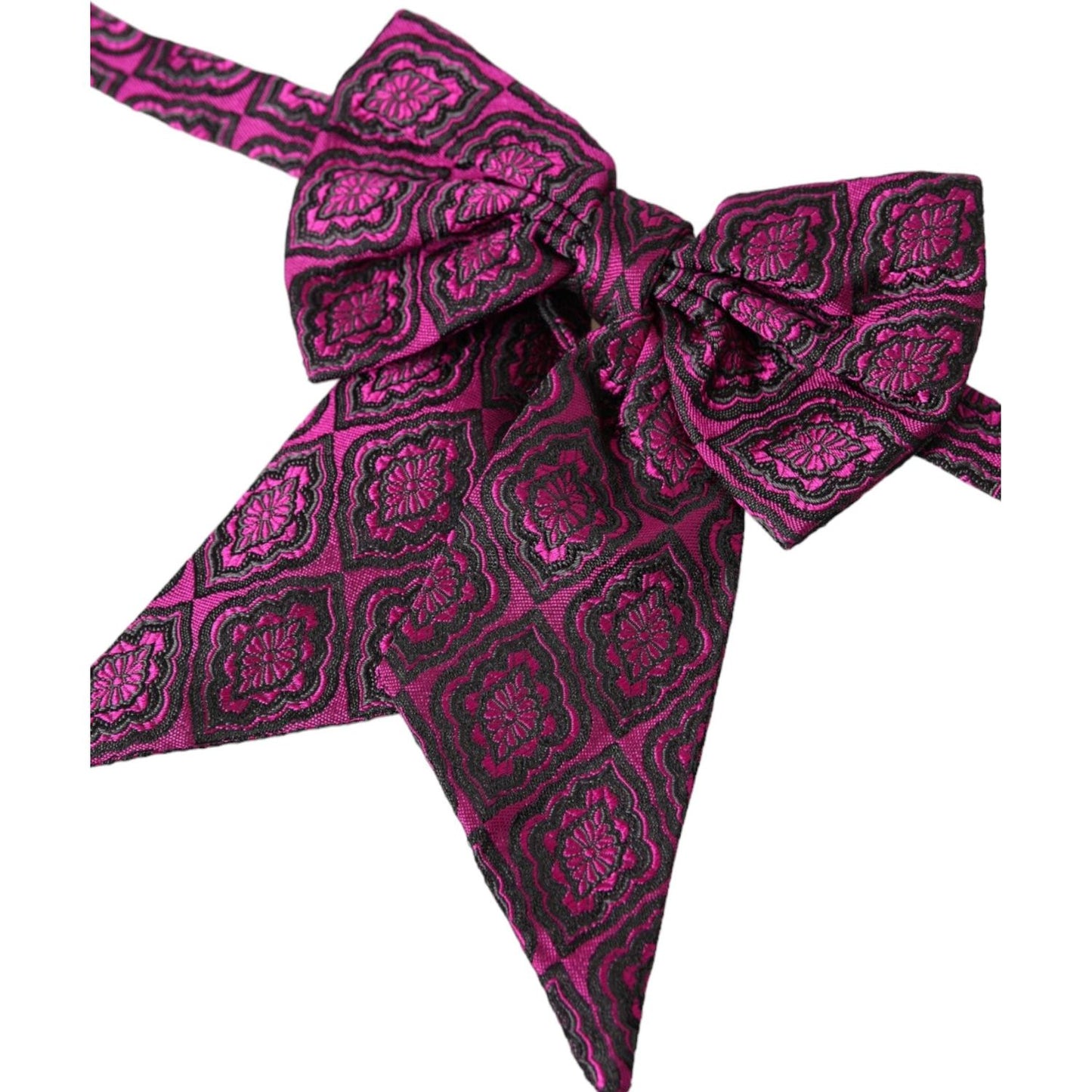 Dolce & Gabbana Purple Ribbon Silk Adjustable Neck Men Bow Tie Dolce & Gabbana Dark Slate Gray