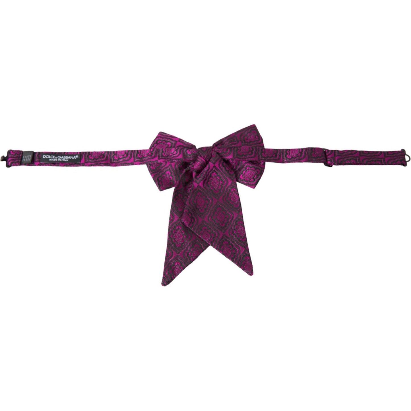 Dolce & Gabbana Purple Ribbon Silk Adjustable Neck Men Bow Tie Dolce & Gabbana Dark Slate Gray