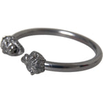 Nialaya Black Rhodium Lion Bangle Bracelet Women SMY10248-S