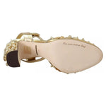 Dolce & Gabbana Gold Studs Vally Slingback Sandals Shoes LA8939-36