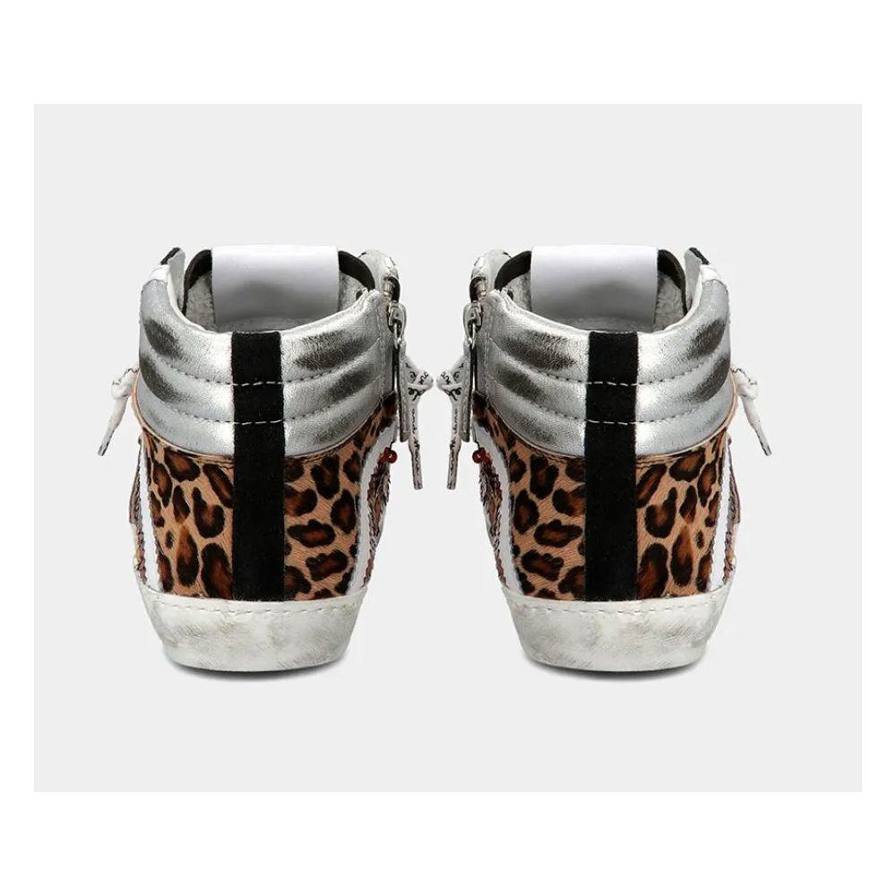 Philippe Model Elegant Gray Leather Sneakers with Sequin Details Philippe Model Lavender