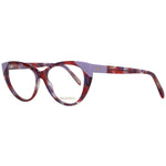 Emilio Pucci Purple Women Glasses Frame featuring full-rim plastic design, 54mm lens width, and branded case.
