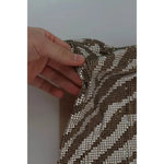 Dolce & Gabbana Brown Crystal Shift Mini Zebra Silver Dress DR2691-38