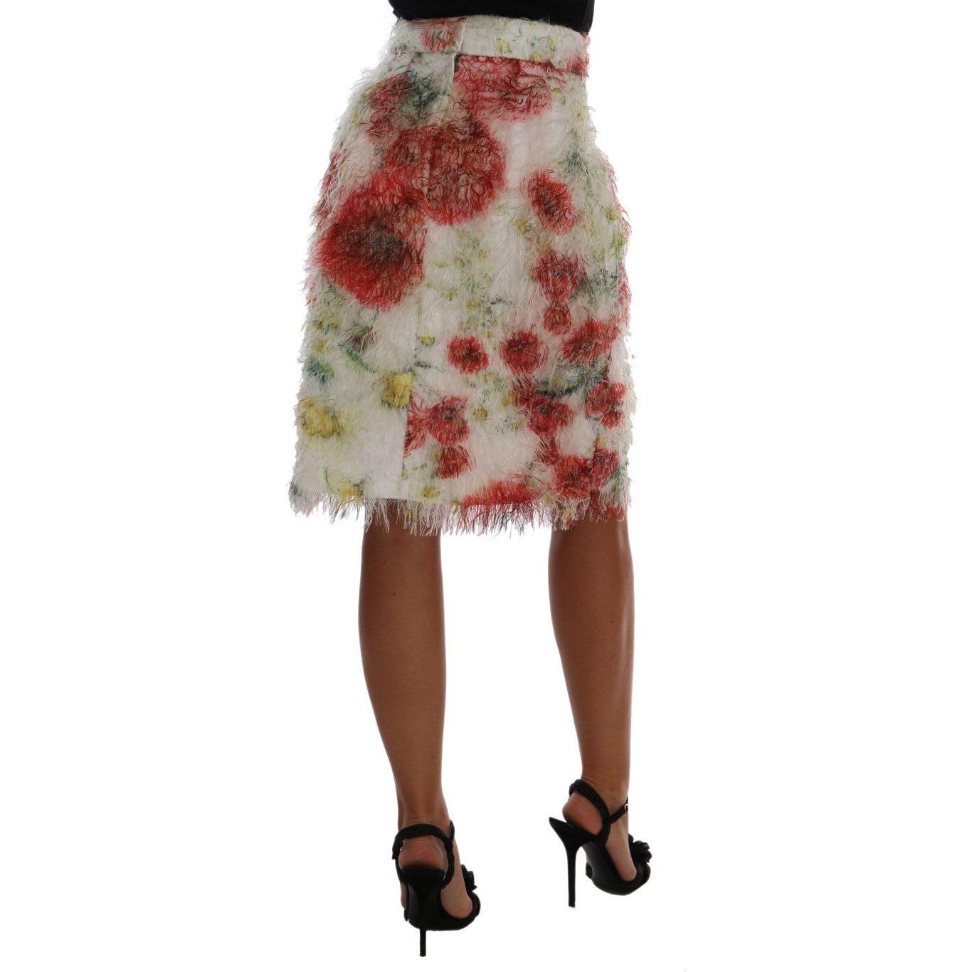 Dolce & Gabbana Floral Patterned Pencil Straight Skirt SKI1033-5