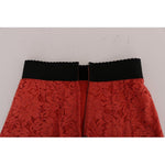 Dolce & Gabbana Orange Macramé Lace Pencil Skirt SKI1035-6