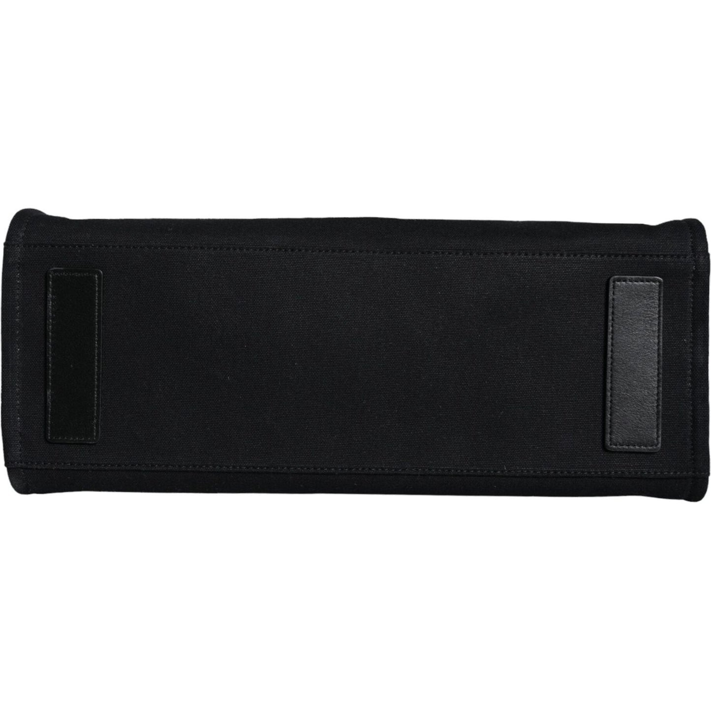 Versace Black Top Handle Canvas Leather Logo Crossbody Tote Bag Versace Black