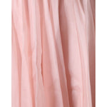 Dolce & Gabbana Pink Silk Strapless Maxi A-line Gown Dress
