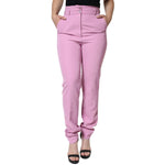 Dolce & Gabbana Pink Polyester High Waist Women Tapered Pants PAN75637-42