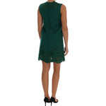 Dolce & Gabbana Green Floral Cutout Silk Wool Dress DR1210-3