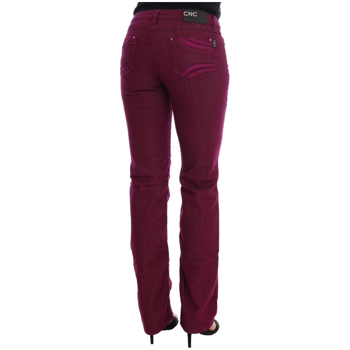 Costume National Red Wash Cotton Stretch Denim Jeans SIG30126-1