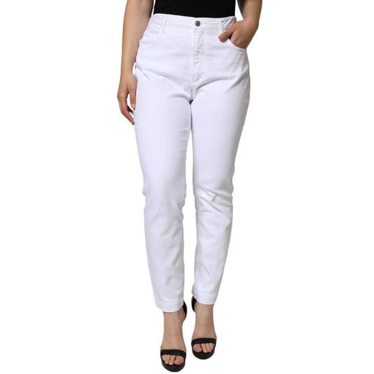 Dolce & Gabbana White Cotton Stretch AUDREY Skinny Jeans
