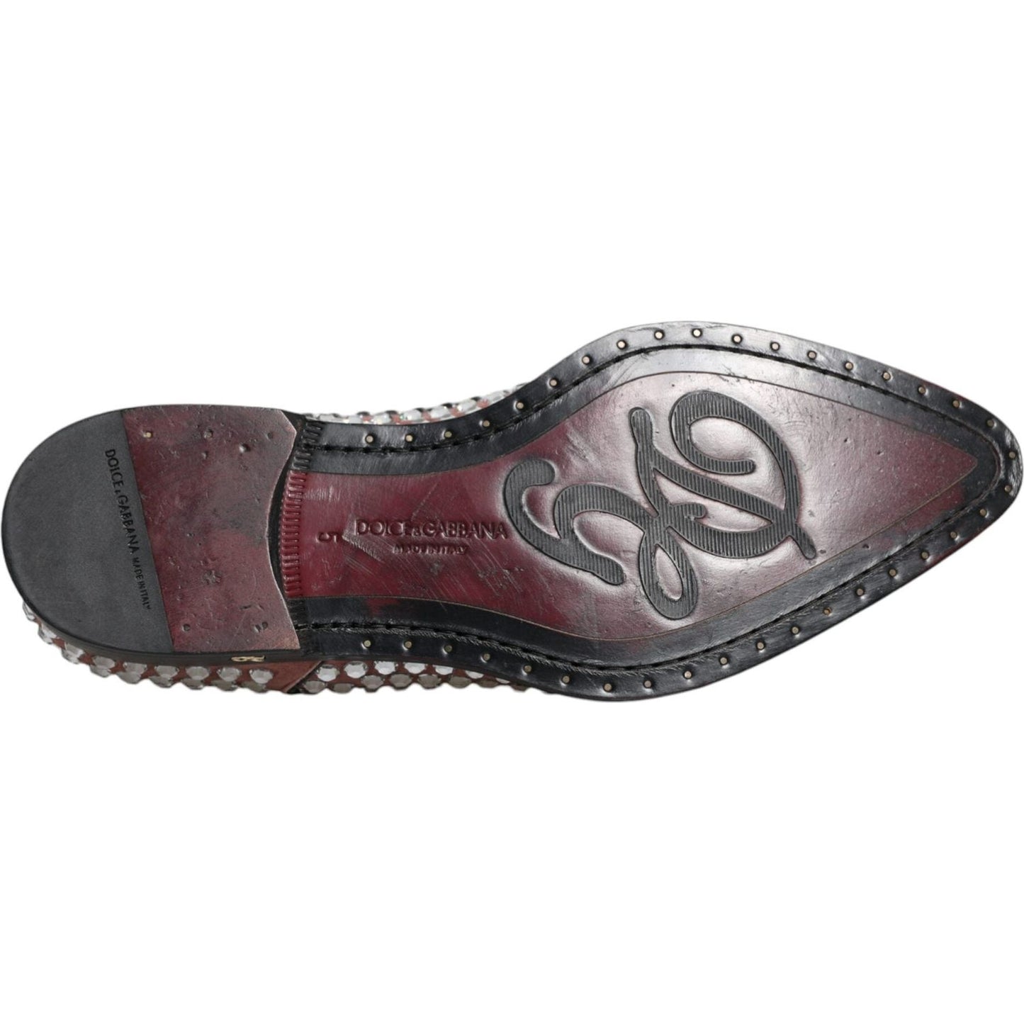Dolce & Gabbana Brown Strass Embellished Derby Dress Shoes Dolce & Gabbana Dark Slate Gray