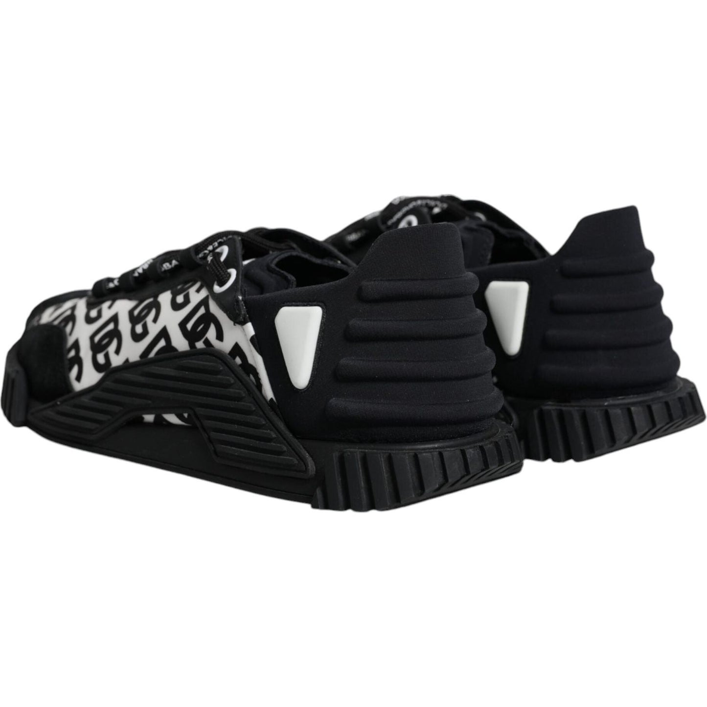 Dolce & Gabbana Black Logo Lace Up Low Top NS1 Sneakers Shoes Dolce & Gabbana Black