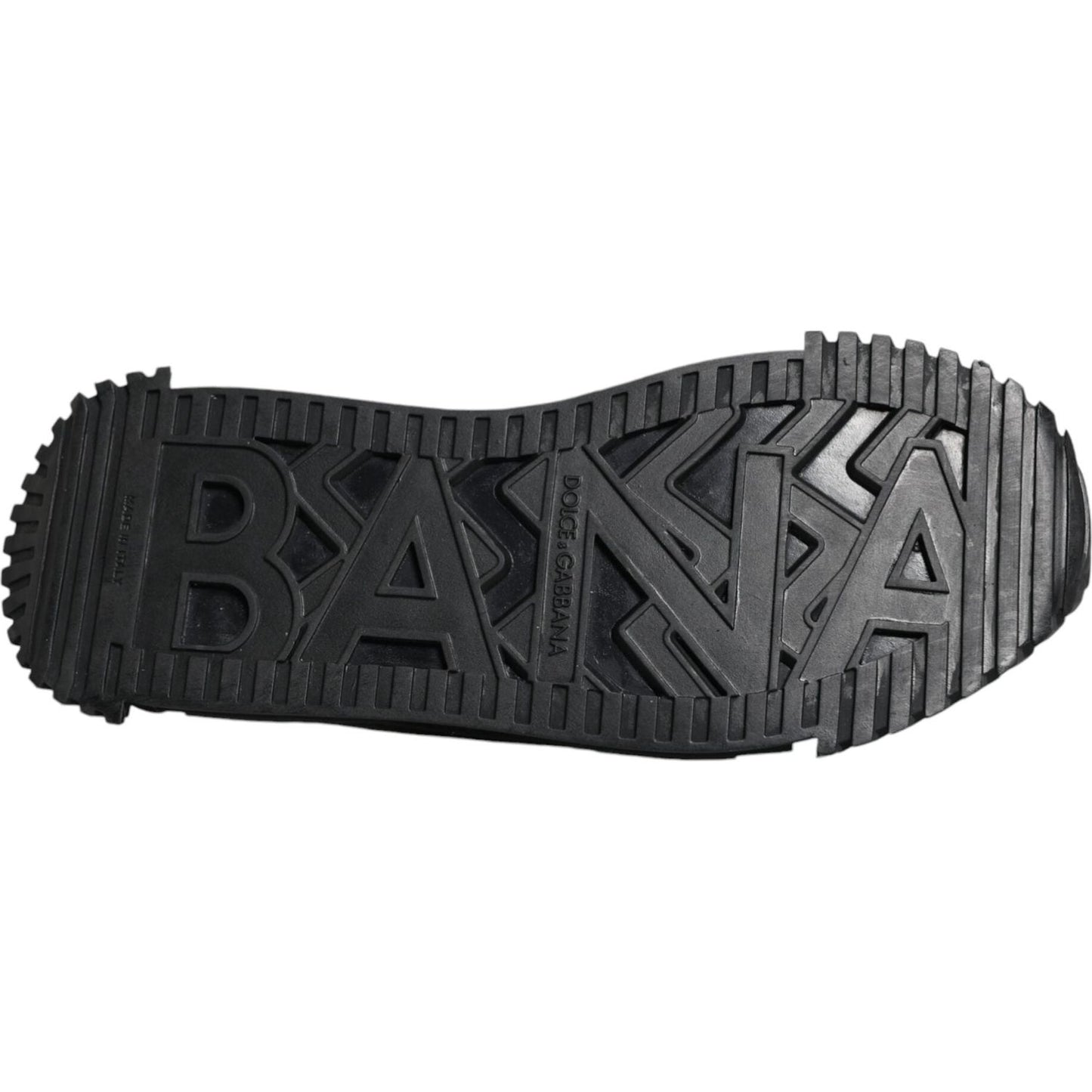 Dolce & Gabbana Black Logo Lace Up Low Top NS1 Sneakers Shoes Dolce & Gabbana Dark Slate Gray
