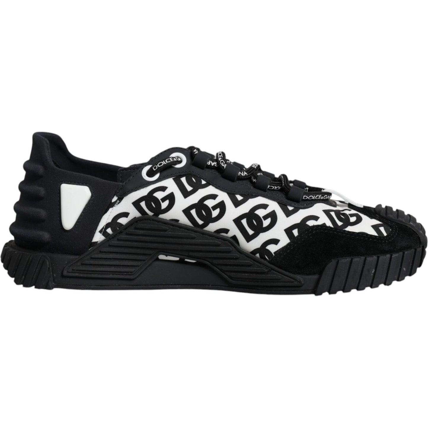 Dolce & Gabbana Black Logo Lace Up Low Top NS1 Sneakers Shoes Dolce & Gabbana Black