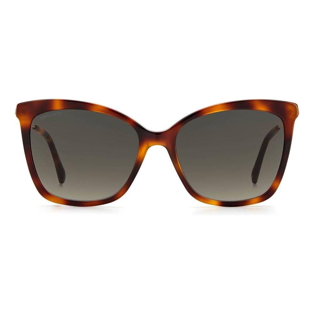 Jimmy Choo Brown Metal Sunglasses Jimmy Choo Dark Olive Green