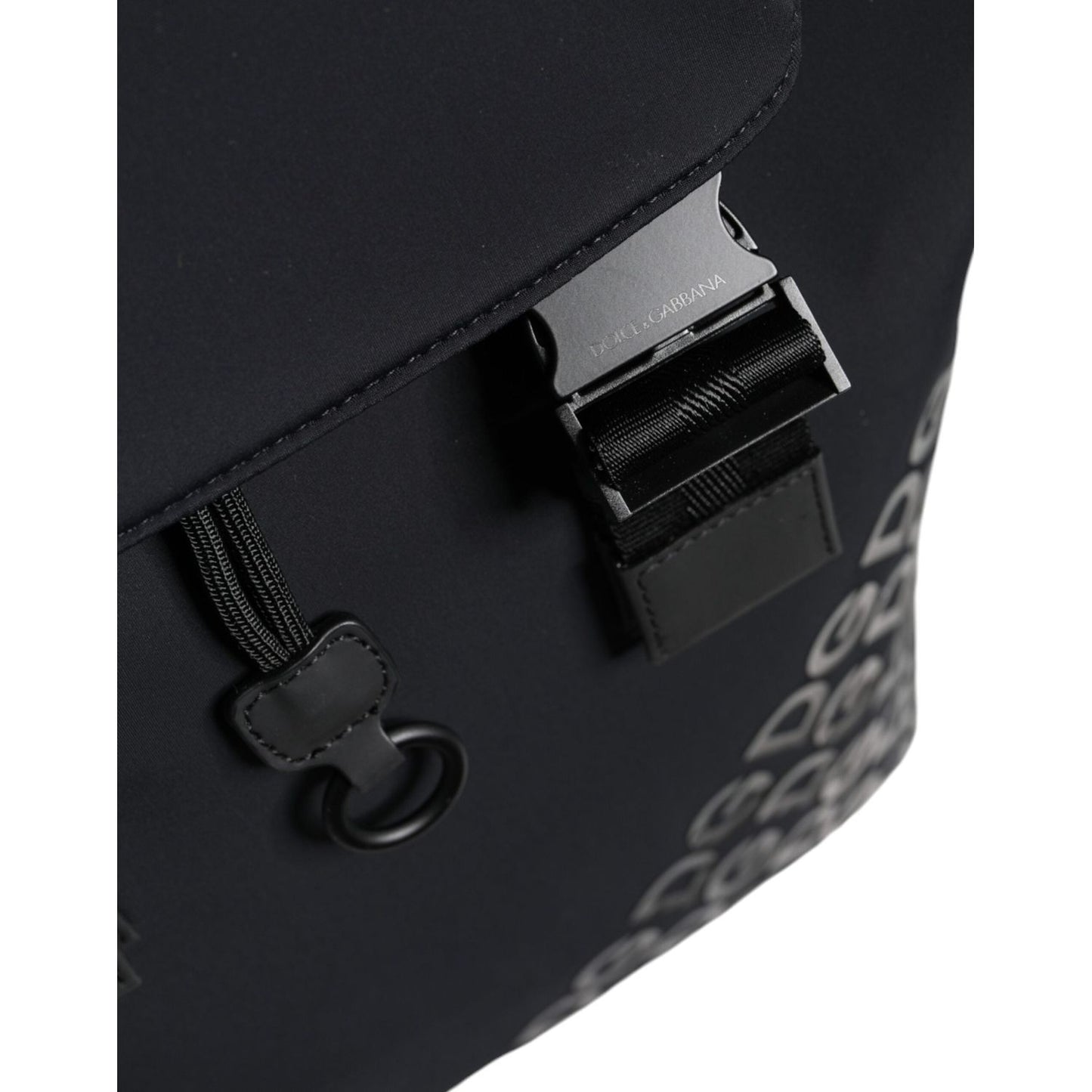 Dolce & Gabbana Black DG Mania Neoprene Travel Back Pack Bag Dolce & Gabbana Black
