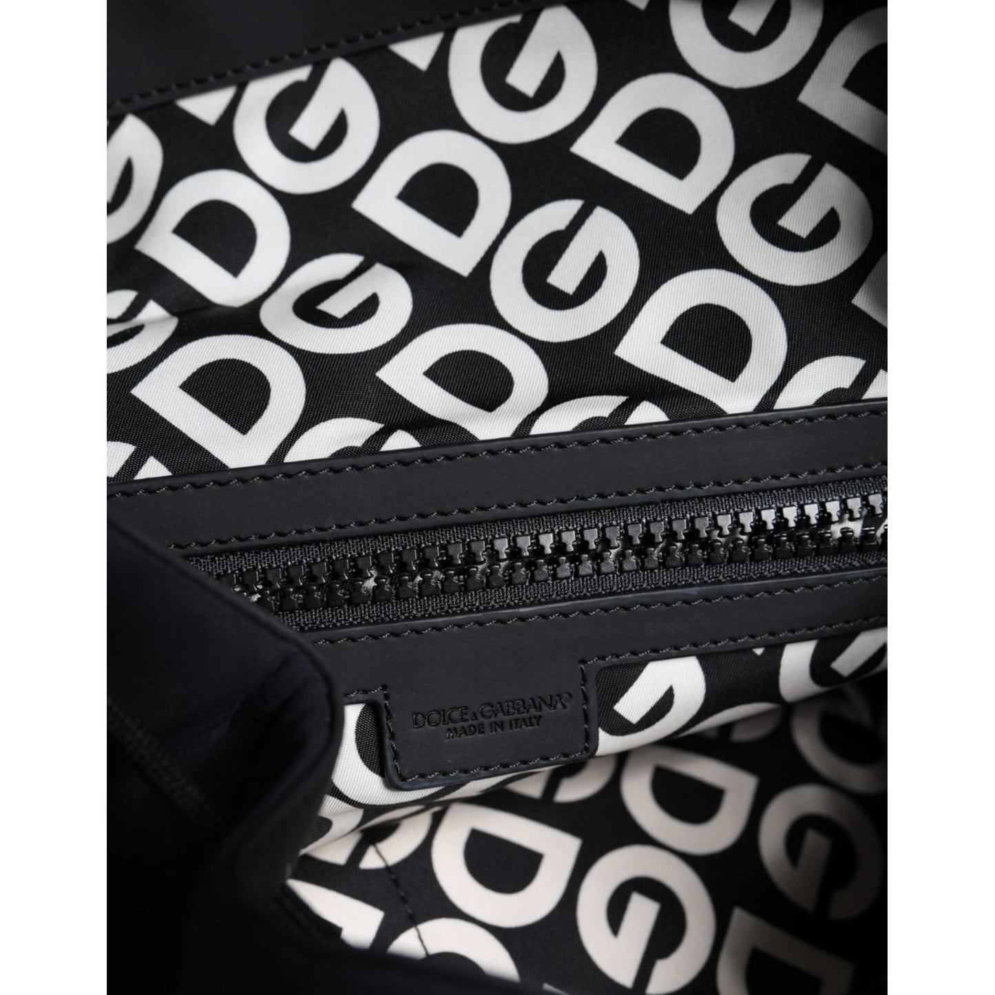 Dolce & Gabbana Black DG Mania Neoprene Travel Back Pack Bag Dolce & Gabbana Light Gray
