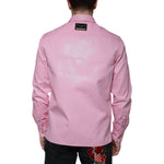 Dolce & Gabbana Pink Cotton Collared Button Down Shirt TSH86585-40