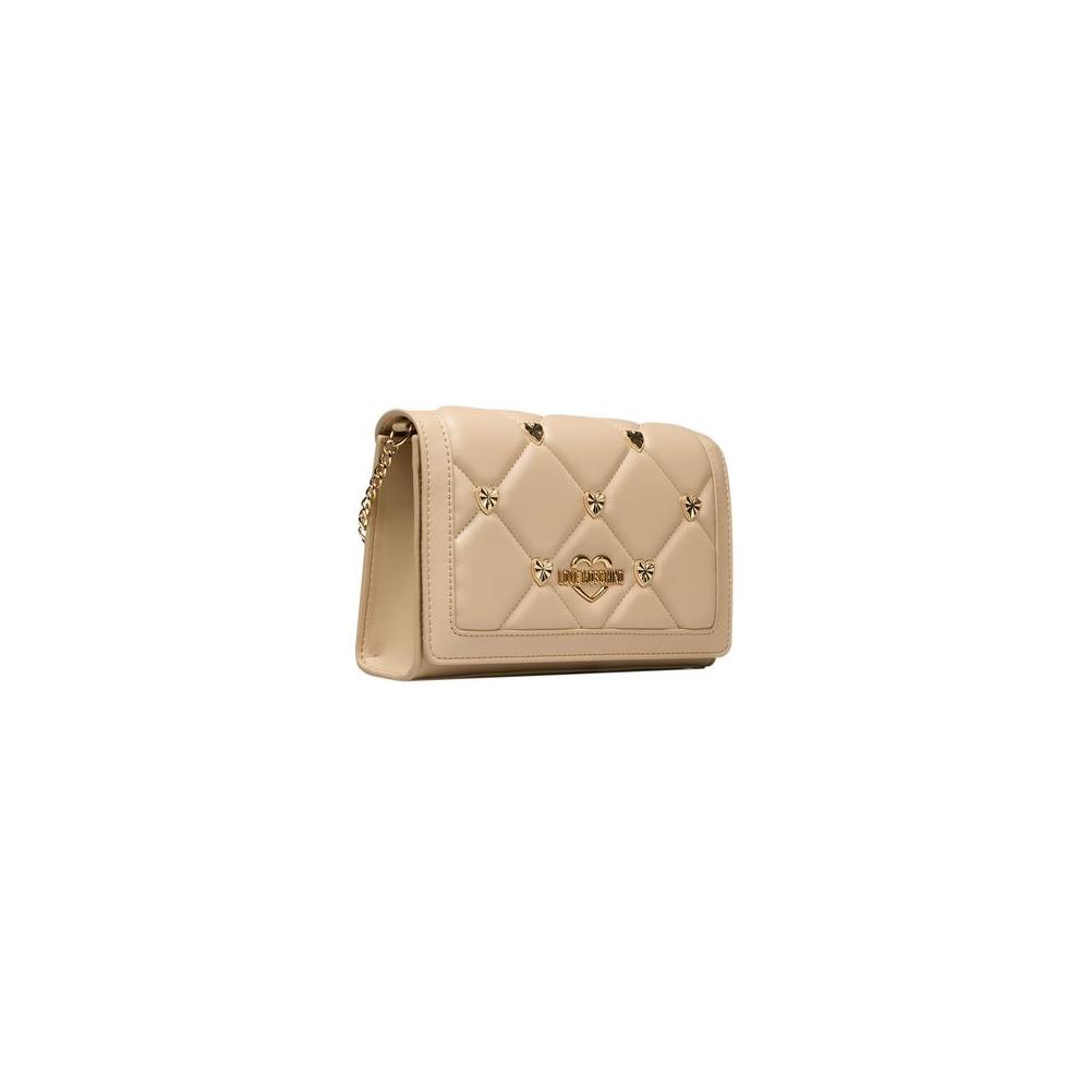 Love Moschino Beige Polyethylene Women Crossbody Love Moschino Tan