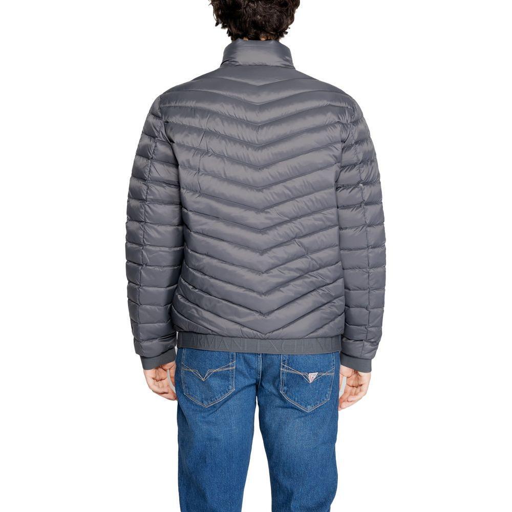 Armani Exchange Gray Polyester Coat