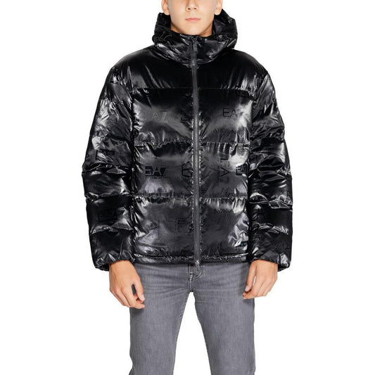 EA7 Emporio Armani Black Polyester Jackets & Coat