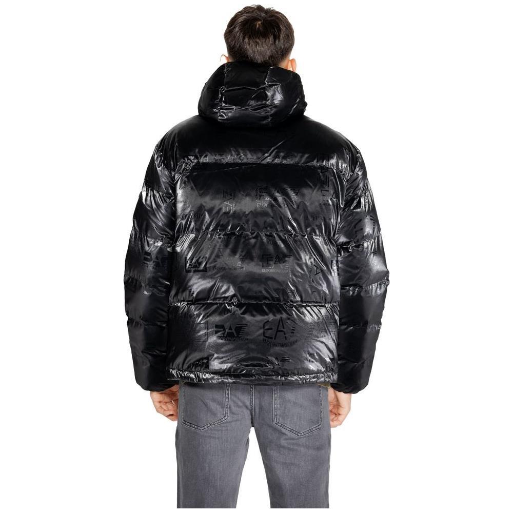 EA7 Emporio Armani Black Polyester Jackets & Coat