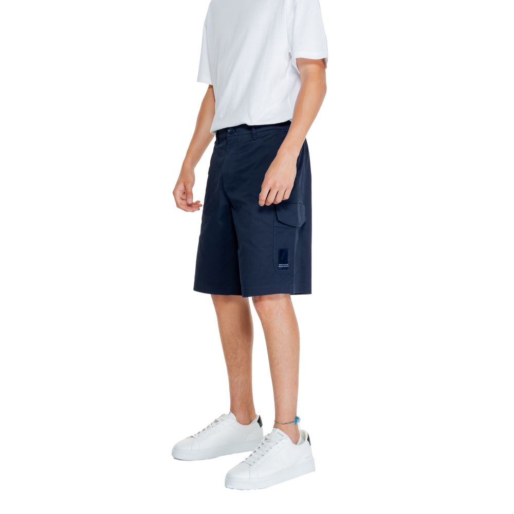 Armani Exchange Blue Cotton Bermuda