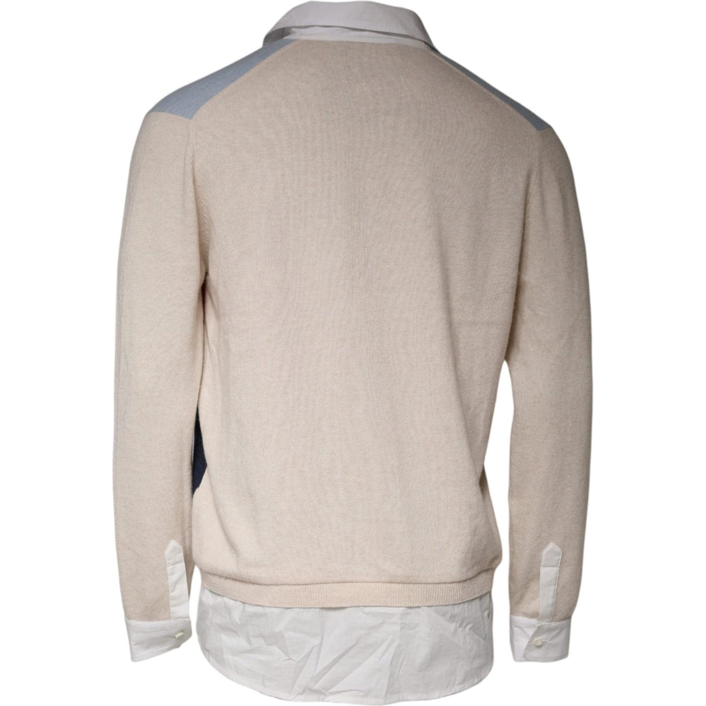 Ballantyne Multicolor Patterned Collared Long Sleeves Pullover Sweater Ballantyne Gray