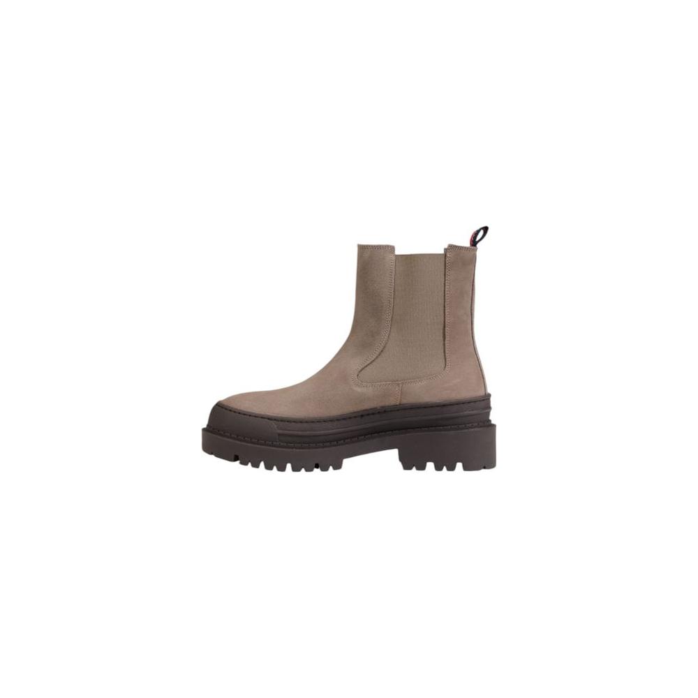 Tommy Hilfiger Gray Suede Leather Boot Tommy Hilfiger Dim Gray