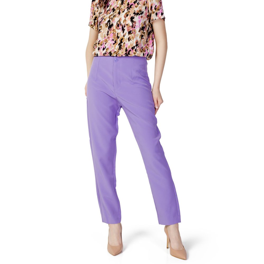 Only Purple Polyester Jeans & Pant Only Dark Gray