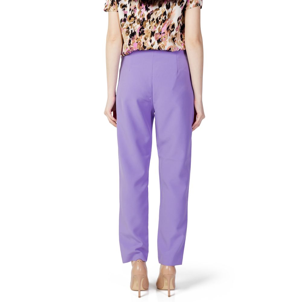 Only Purple Polyester Jeans & Pant Only Dark Gray