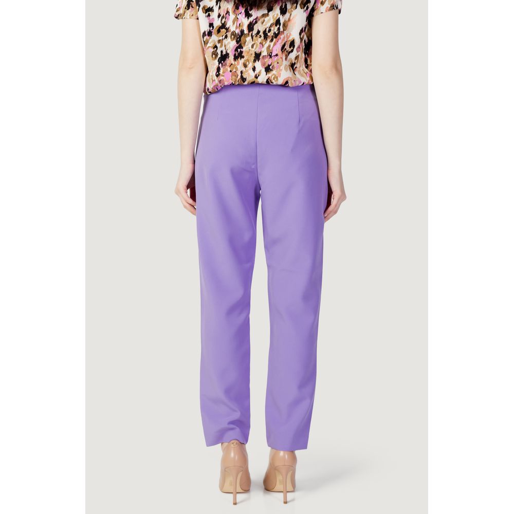Only Purple Polyester Jeans & Pant Only Light Gray