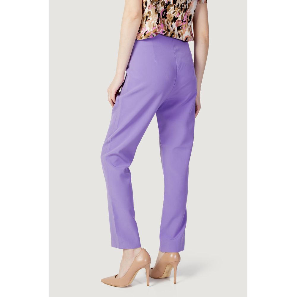 Only Purple Polyester Jeans & Pant Only Light Gray