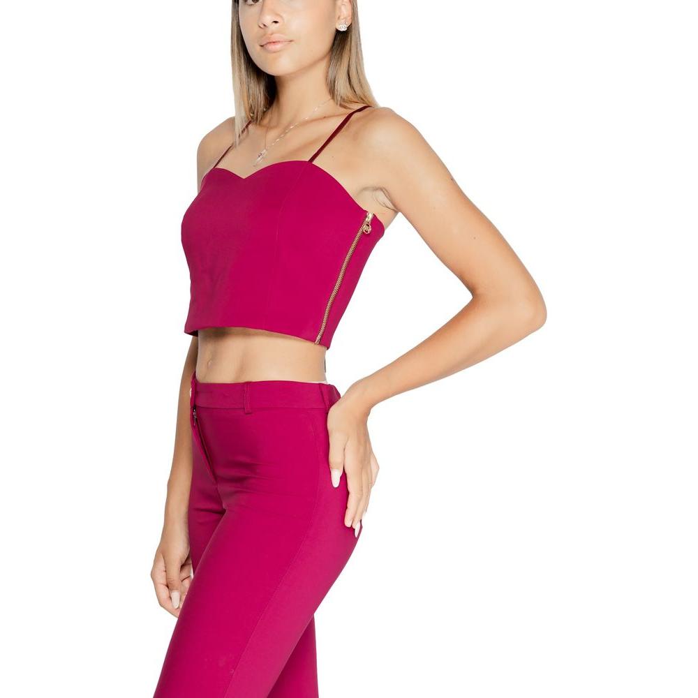 Rinascimento Bordeaux Polyester Tops & T-Shirt