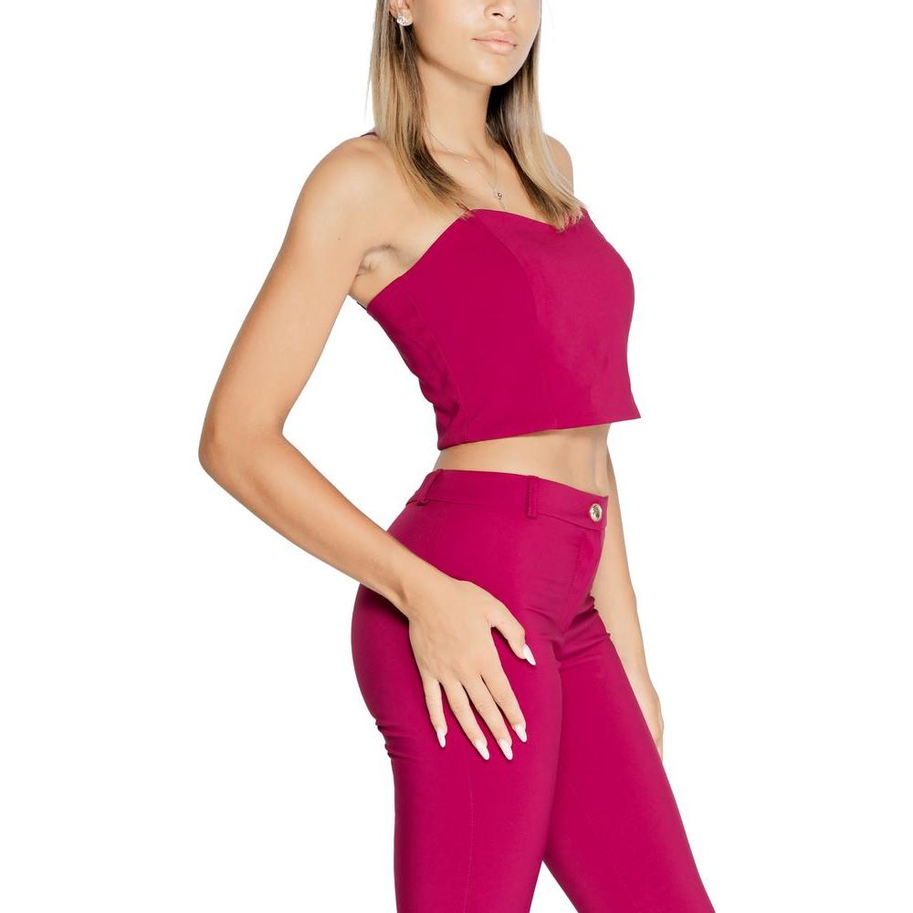 Rinascimento Bordeaux Polyester Tops & T-Shirt