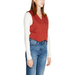Vero Moda Red Polyester Waistcoat VE-14932700141-IT38|XS