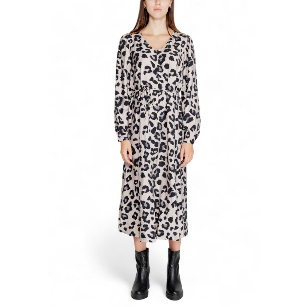 Jacqueline De Yong Gray Viscose Dress Jacqueline De Yong Dark Slate Gray