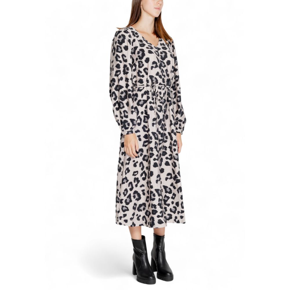 Jacqueline De Yong Gray Viscose Dress Jacqueline De Yong Dark Slate Gray