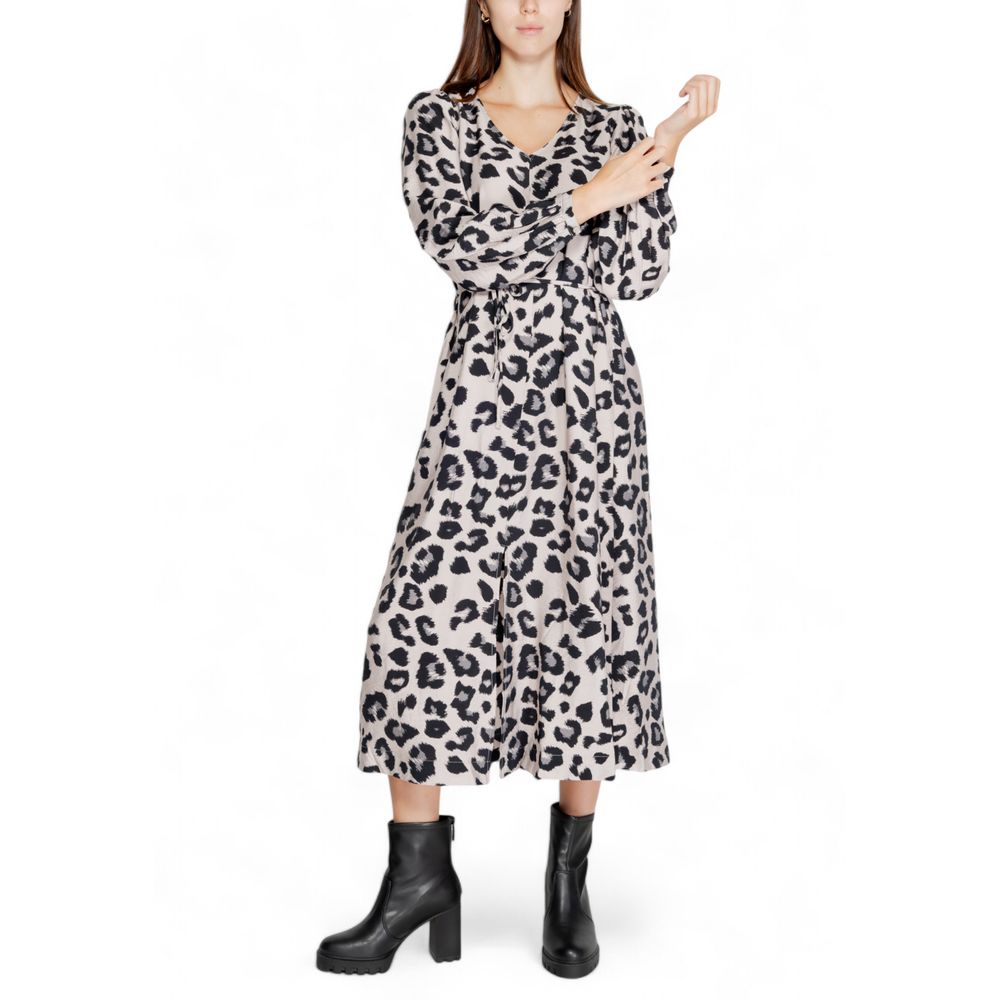 Jacqueline De Yong Gray Viscose Dress Jacqueline De Yong Dark Slate Gray