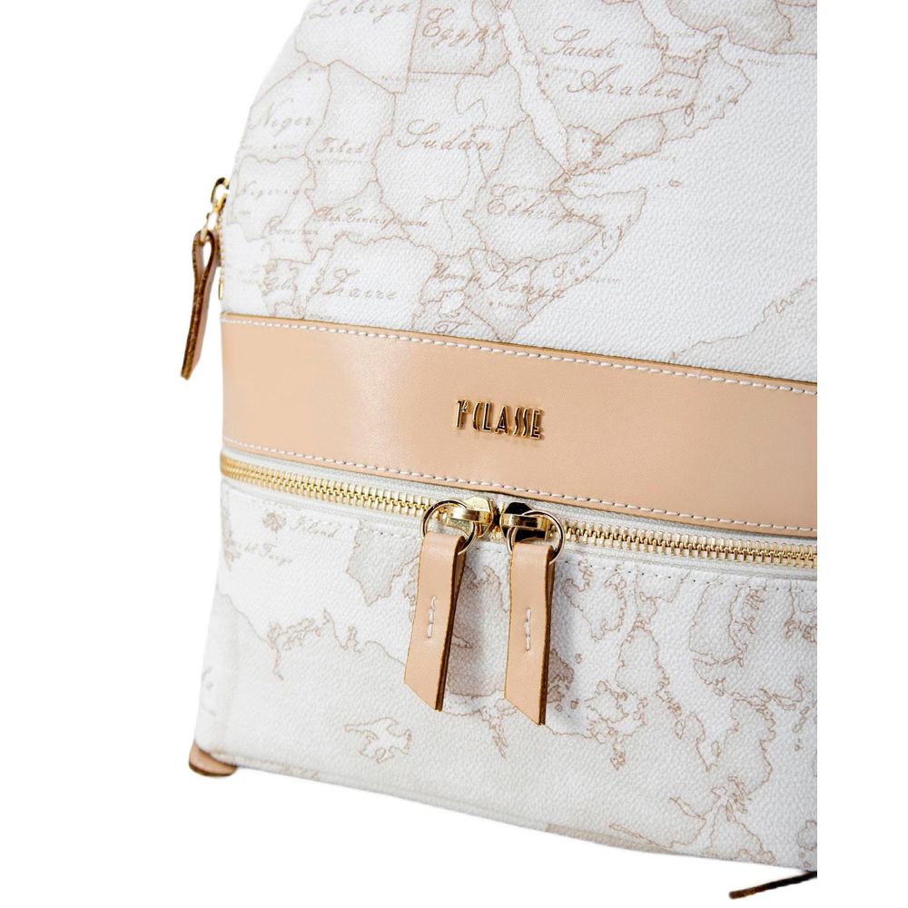 Alviero Martini Prima Classe White Synthetic Leather Backpack Alviero Martini Prima Classe Light Gray